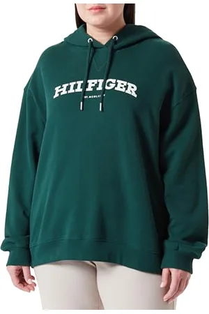 Tommy Hilfiger Damen Hoodie Crv Monotype Varsity Hoodie mit Kapuze, , 46