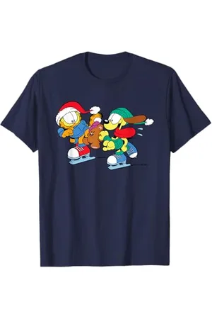 Garfield Und Odie Weihnachts-Eislaufen T-Shirt
