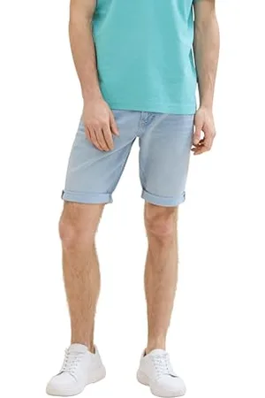 TOM TAILOR Herren Josh Regular Denim Shorts, Used Light Stone Blue Denim, 40