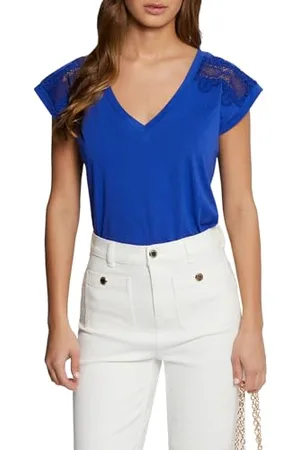 Morgan Kurzarm-T-Shirt Royal S