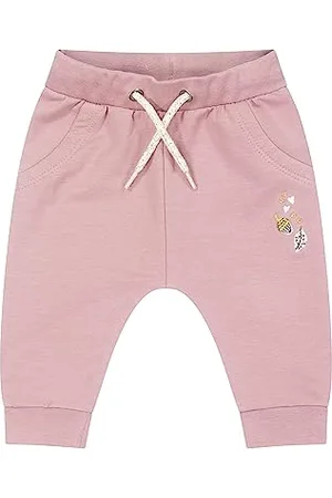 Salt & Pepper Baby Hose mit Kleiner Blätter Stickerei aus Bio Baumwollmix