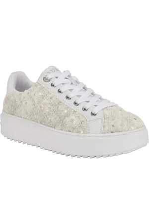 Guess Damen Denesa Sneaker, Elfenbein/Weiß 154, 38 EU