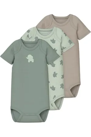 NAME IT Baby Herren Nbmbody 3P Ss Elephant Noos, Numeric_62 (3er Pack)