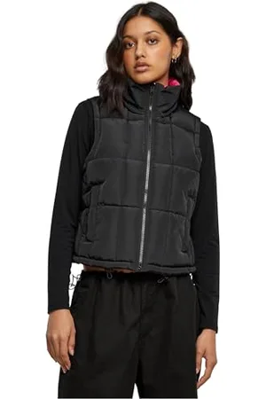 Urban classics Damen TB6069-Ladies Reversible Cropped Puffer Vest Weste, , 5XL