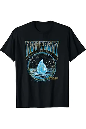 Magic: The Gathering Magic: The Gathering Not Today Blue Mana Artistic Portrait T-Shirt