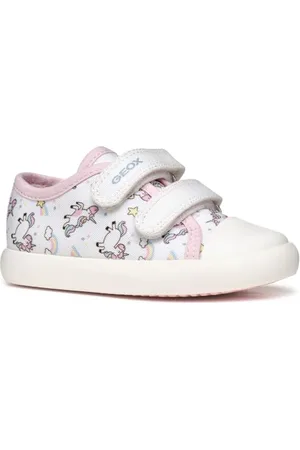 Geox Jungen Mädchen B GISLI Girl B Sneaker, White/Pink, 26 EU