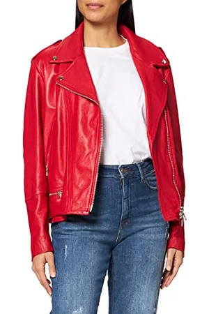 7 for all Mankind Womens Moto Jacket Blazer, Red, S