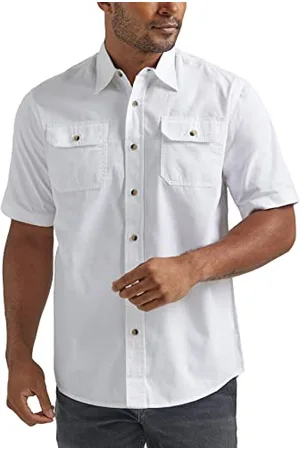 Wrangler Herren Short Sleeve Classic Woven Button-Down-Shirt, , 3X-Groß
