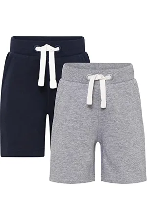 Minymo Unisex Kids Basic Sweat (2-Pack) Casual Shorts, Dark Navy, 134 (2er Pack)