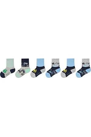 Camano Unisex Kinder 1106118000 - Baby Ca-soft Organic Cotton Socken 6 Paar, Größe 15/18, Farbe Blue CREW, , 15 EU