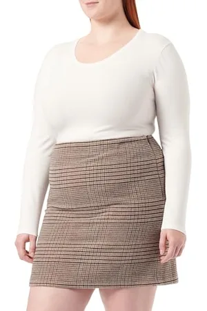 QS by s.Oliver Damen Rock mit Karomuster Black, 38