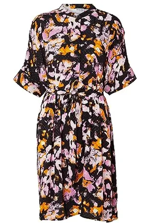 SELECTED Damen SLFIRENE-Viola SS AOP Short Dress Kleid, , 36