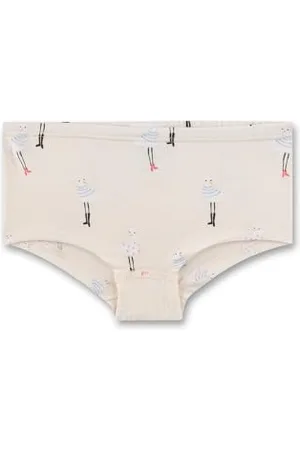Sanetta Mädchen-Cutbrief Rosa | Hochwertige und nachhaltige Unterhose für Mädchen aus Bio-Baumwolle. Unterhose mit Möwenprint | Unterwäsche für Mädchen