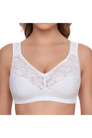 Susa Damen o. Bügel 27931 Bügelloser BH, Mehrfarbig (Weiß/Schwarz 215), 75 B (2er Pack)