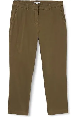Tommy Hilfiger Damen Chino Hose Stretch Slim Chino Knöchelfrei, Mehrfarbig (Army Green), 42
