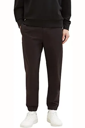 TOM TAILOR Herren 1037538 Tapered Fit Chino Hose, 29999-Black, L