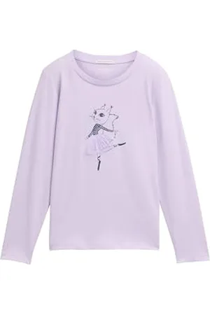 TOM TAILOR Mädchen Kinder Langarmshirt mit 3D-Print, , 104/110