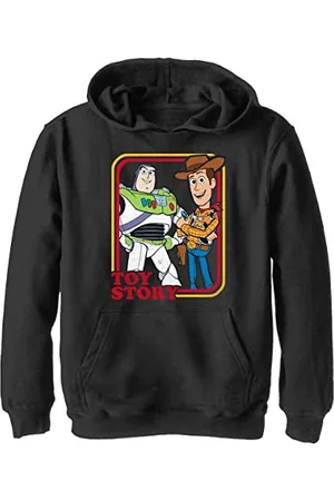 Disney Kids Pixar Toy Story 4 Vintage Duo Youth Pullover Hoodie, Black, X-Large