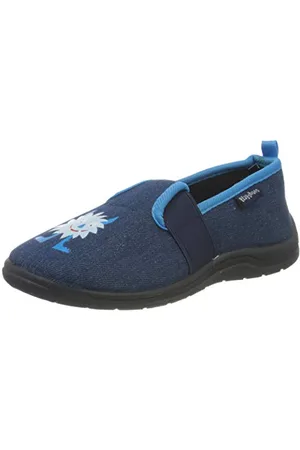 Playshoes Unisex-Kinder Niedrige Hausschuhe, Blau (jeansblau 3), 26/27 EU (9 Child UK)