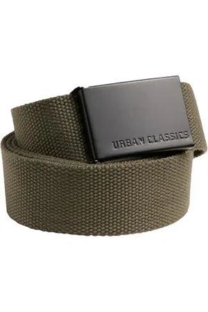 Urban classics Unisex Gürtel Canvas Belt, One Size verstellbare Unisex Canvasgürtel, Metallschließe mit Logo-Prägung, , one size