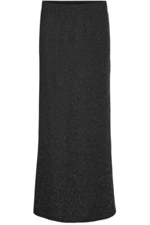 VERO MODA Damen Vmkanva Long Nw Glitter Skirt JRS Maxirock, , L
