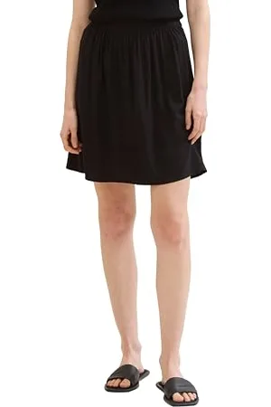 TOM TAILOR Damen Kurzer Basic Rock , deep black, 40