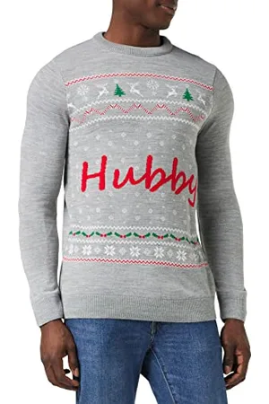 FM London Weihnachtspullover für Herren | Bequemer Weihnachtspullover in einer Reihe von Designs erhältlich | Geeignet für Weihnachtsfeiern und bei der Arbeit während der Weihnachtszeit