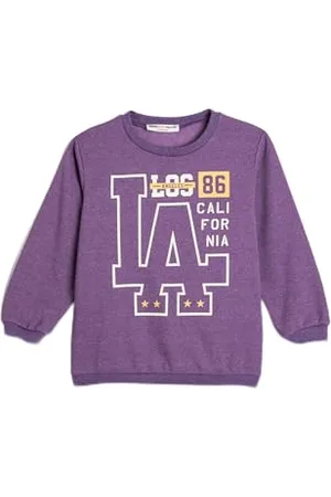 Koton Boys Sweatshirt Long Sleeve Crew Neck Printed Detail Brushed Interior