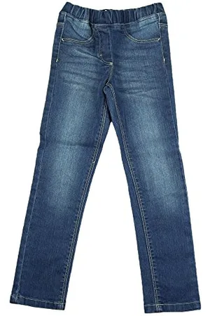 Minymo Mädchen Jeans mit gerade slim fit und washed Denim look, , 92 (Herstellergröße: 92)