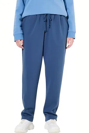 Ulla Popken Damen große Größen Übergrößen Plus Size Sweathose, kuschelweiche Innenseite, Elastikbund