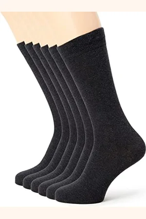Dim Socken Atmungsaktive Stretch-Baumwolle Multipack Basique Baumwolle Herren x6, Grey, 43-46