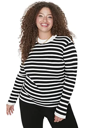 Trendyol Damen Tbbaw23an00019/Siyah Sweatshirt, , XL Größen