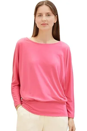TOM TAILOR Damen Basic Langarmshirt mit U-Boot Ausschnitt, , XL