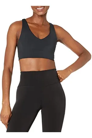 Amazon Damen Active Sculpt Sport-BH mit V-Ausschnitt und mittlerer Unterstützung, , M
