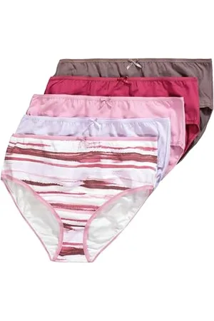Ulla Popken Damen 5er, Midi-Briefs, Horizon 830048 Unterwäsche, , 50-52
