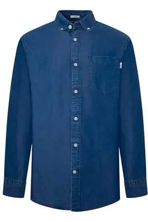 Pepe Jeans Herren Petri Shirt, Blau (Indigo Blue), M