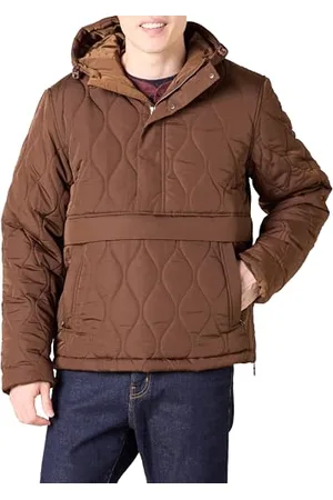 Amazon Herren Anorak-Steppmantel Mit Kapuze Und Viertelreißverschluss, , S
