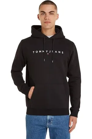 Tommy Hilfiger Herren Hoodie Regular Linear Logo mit Kapuze, , XS