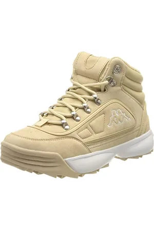 Kappa Unisex Shivoo Ice Hi Sneaker, Sand White, 36 EU
