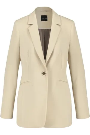 Taifun Damen Taillierter Blazer aus feiner Stretch-Qualität Langarm, geknöpfte Armschlitze unifarben 40