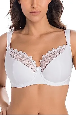 Teyli BH Damen – BH Bügel - Baumwolle BH - BH Halbgepolstert Bra - BH Grosse Grössen - BH Große Brüste - Komfort Starker Halt BH - Damen BHS Frauen Bra 100J