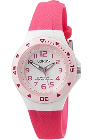Lorus Kids Mädchen-Uhr Edelstahl und Kunststoff mit Urethanband R2339DX9