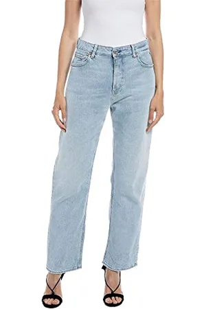 Replay Damen Jeans Jaylie Wide Leg Fit Rose Label, (Blau), 30W / 28L