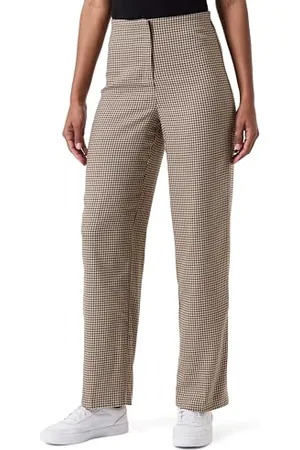 VERO MODA VMRILLA Straight Check Pants Boo