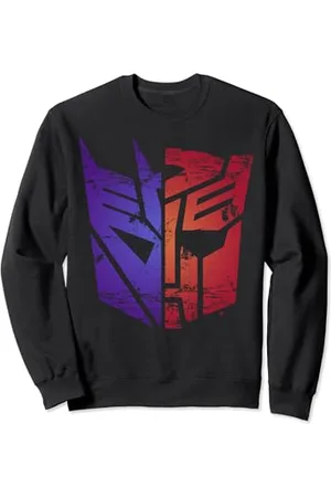 TRANSFORMERS Decepticon Autobot Distressed Split Logo Sweatshirt