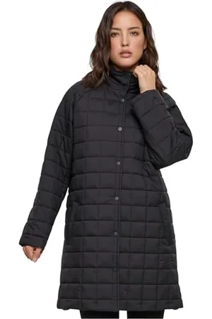Urban classics Damen TB6148-Ladies Quilted Coat Jacke, Black, L