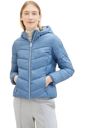 TOM TAILOR Damen Lightweight Steppjacke mit Kapuze, , XXXL