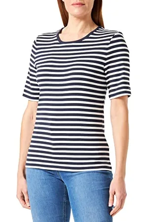 GANT Damen Slim Striped 1X1 Ribbed SS T Shirt MIT Streifen, , S