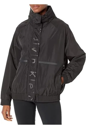 Calvin Klein Damen Water-Resistant Rain Jacket Windbreaker, , S