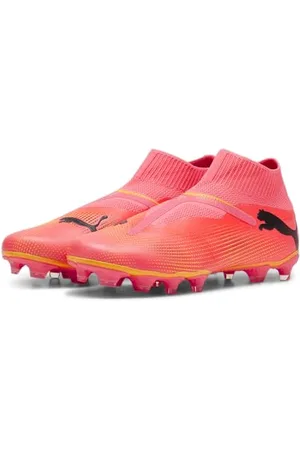 PUMA Men Future 7 Match+ Ll Fg/Ag Soccer Shoes, Sunset Glow- Black-Sun Stream, 46.5 EU